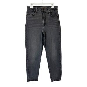 Levi's High Waisted Mom Jeans Women's 30 Black Gray